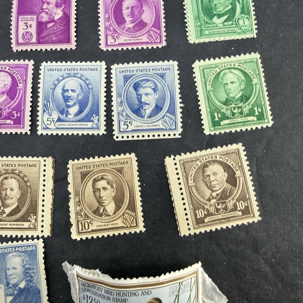Vintage US Stamp Collection Lot 35+ Washington Lincoln President Duck Stamp Mint - Picture 15 of 17